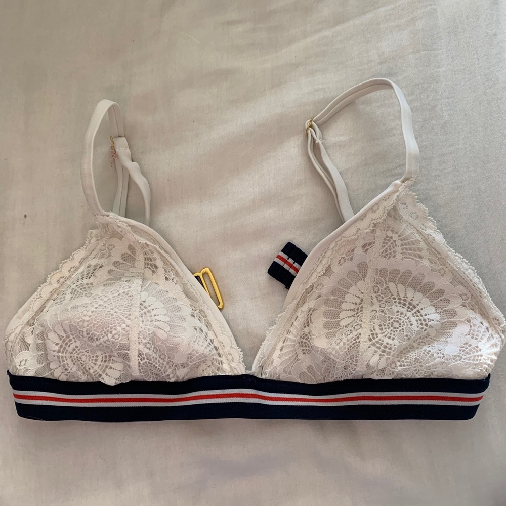 Target white lace bikini top